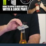 How to Open a Beer Bottle Using a Door Strike